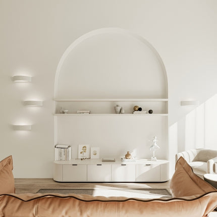 Applique murale en céramique demi-cercle LED diffusant une lumière douce