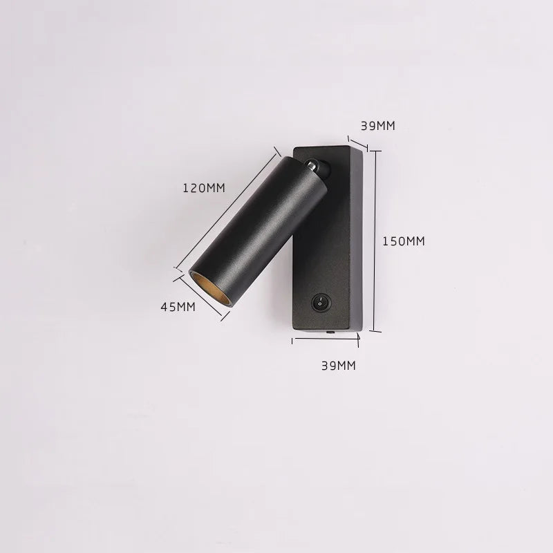 Dimensions Verstellbare LED-Nachttisch-Wandleuchte