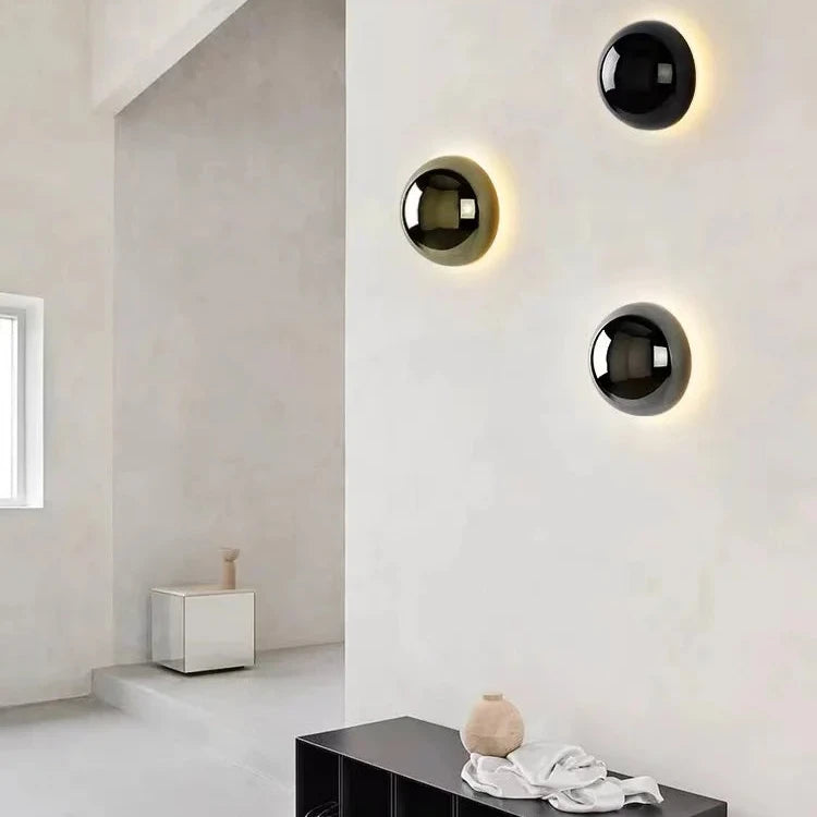 Dimensions Lámpara de pared LED circular de metal