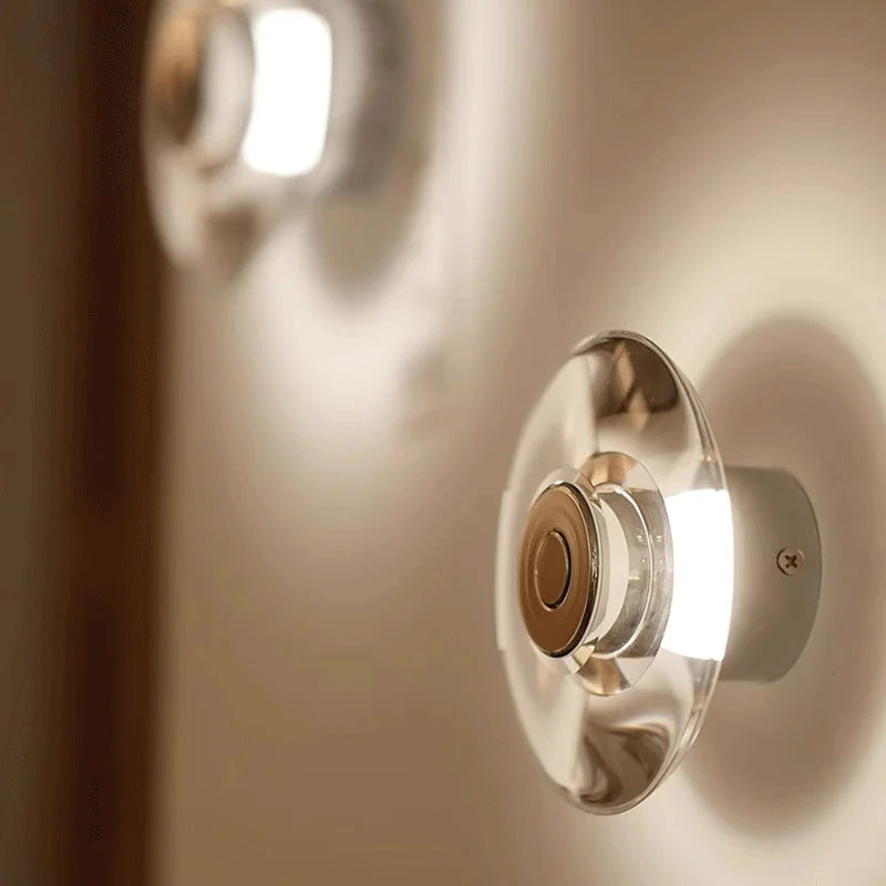 Dimensions Applique Murale LED en Cristal, Disque Circulaire Italien