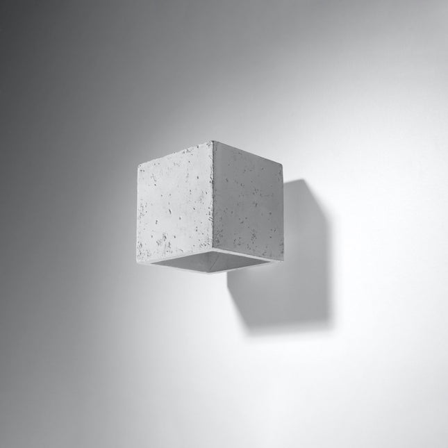 Applique Murale Cube en Béton, éclairage bidirectionnel haut et bas