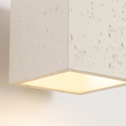 Applique Murale Cube en Béton Beige, vue de détail