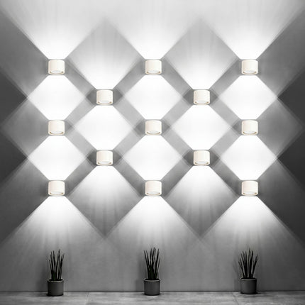Applique Murale Cube LED beige clair, vue de détail