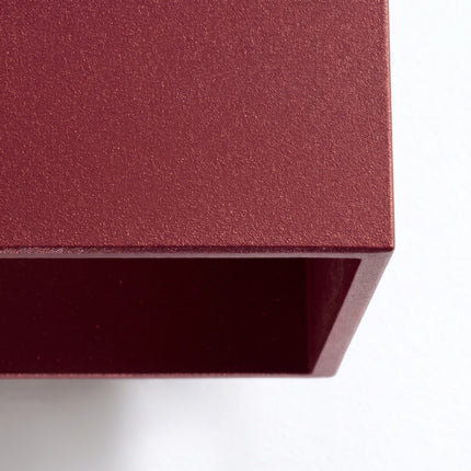 Applique Murale Cube LED bordeaux, vue de détail