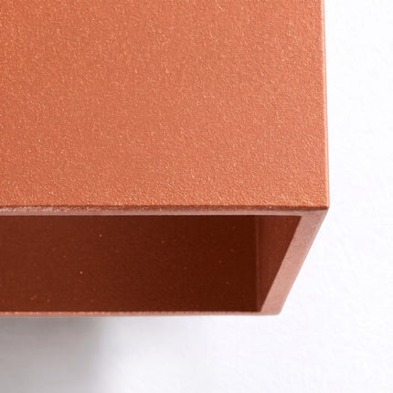 Applique Murale Cube LED ocre rouge, vue de détail