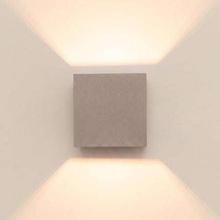 Applique Murale Cube LED taupe, vue de détail