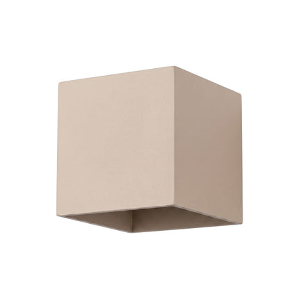 Applique Murale Cube LED taupe, packshot sur fond blanc