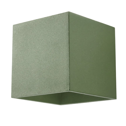 Applique Murale Cube LED vert olive, packshot sur fond blanc