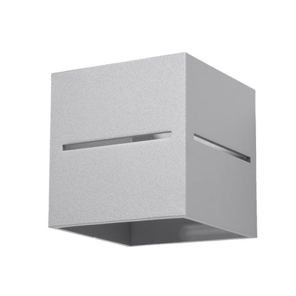 Applique Murale Cube Ouvert Grise sur fond neutre