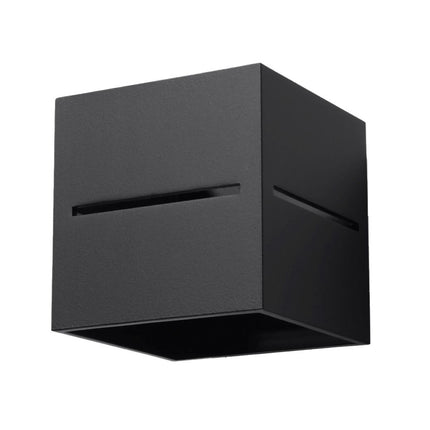 Applique Murale Cube Ouvert Noire sur fond neutre