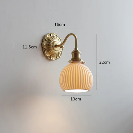 Applique murale LED cuivre et céramique, premier modèle de la collection