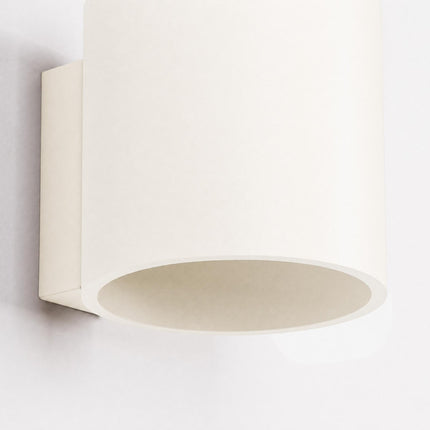 Applique Murale Cylindrique beige clair, packshot de trois quarts