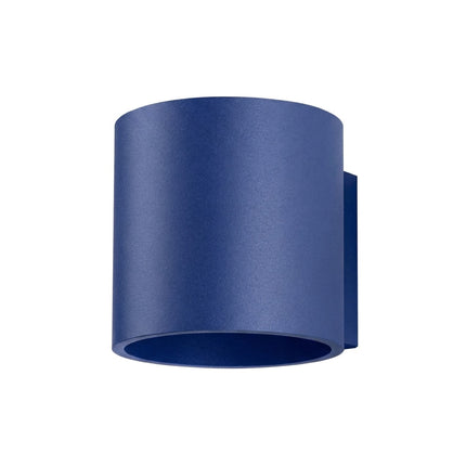 Applique Murale Cylindrique bleu outremer, packshot sur fond blanc