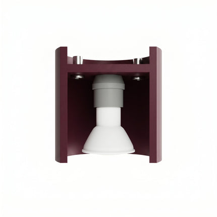 Applique Murale Cylindrique bordeaux, mécanisme et platine de montage
