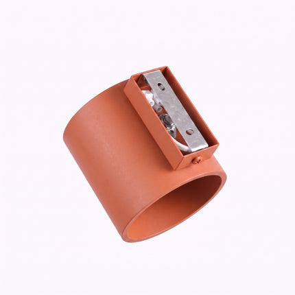 Applique Murale Cylindrique ocre rouge, détail du système de fixation
