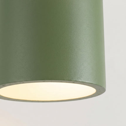 Applique Murale Cylindrique vert olive, vue de détail