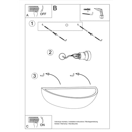 Gros plan sur Applique Murale Demi-Bol en Céramique