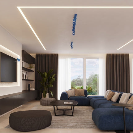 Applique Murale Directionnelle LED Bleu Azur, mise en situation