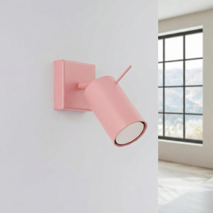 Applique Murale Directionnelle LED Rose Poudré, vue en situation