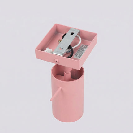 Applique Murale Directionnelle LED Rose Poudré, vue sur fond coloré