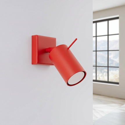 Applique Murale Directionnelle LED Rouge Vif, vue en situation