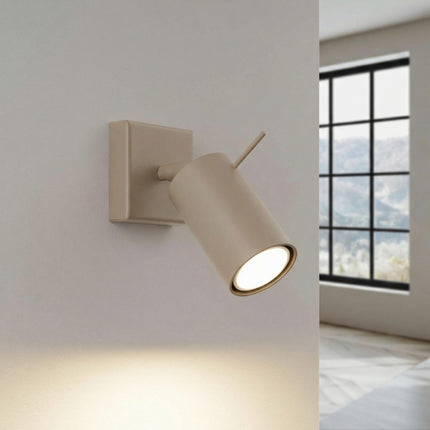 Applique Murale Directionnelle LED Taupe, lumière allumée