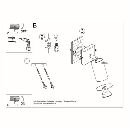 Applique murale directionnelle spot orientable grise diffusant une lumière directionnelle