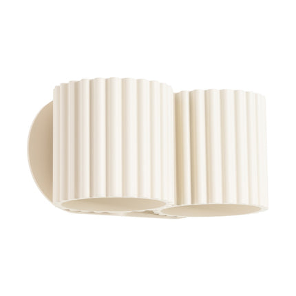 Applique Murale Double Aura beige clair, packshot sur fond blanc