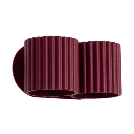 Applique Murale Double Aura bordeaux, packshot sur fond blanc
