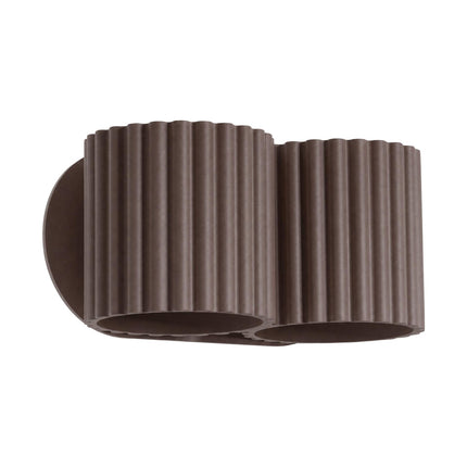 Applique Murale Double Aura marron chocolat, packshot sur fond blanc