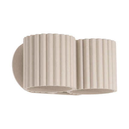 Applique Murale Double Aura taupe, packshot sur fond blanc