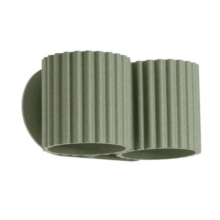 Applique Murale Double Aura vert olive, packshot sur fond blanc