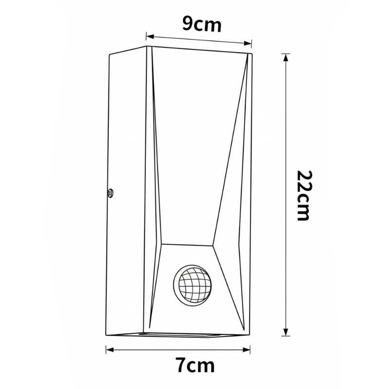 Dimensions LED Außenwandleuchte mit Bewegungsmelder, Aluminium, Anthrazitgrau