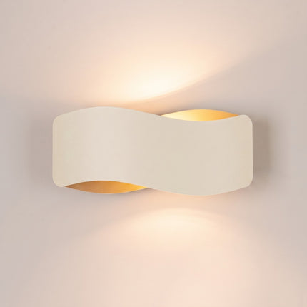 Applique murale Flux Lumineux 30 en acier beige, vue de détail