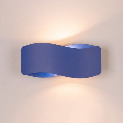 Applique murale Flux Lumineux 30 en acier bleu outremer, vue de détail