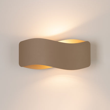Applique murale Flux Lumineux 30 en acier taupe, vue de détail