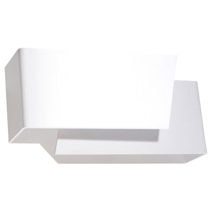 Applique murale géométrique 3D blanche en acier sur fond neutre