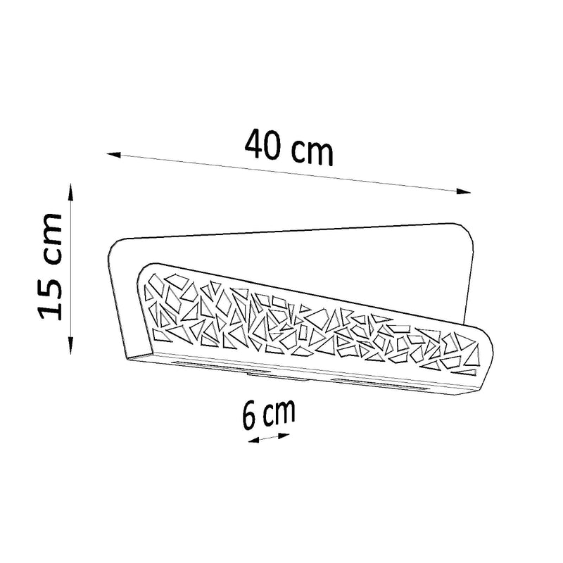 Dimensions Lámpara de pared LED geométrica 3D blanca