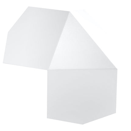 Applique murale géométrique Tre blanche en acier, vue de face sur fond neutre