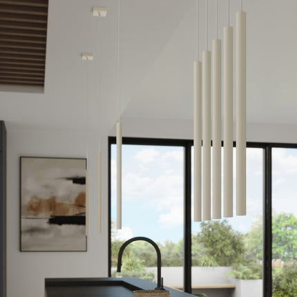 Applique Murale Halo 2 Faisceaux Beige en Acier, mise en situation 3