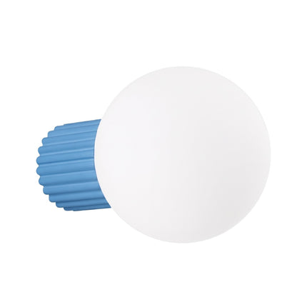 Applique murale Halo bleu ciel IP44, packshot sur fond blanc