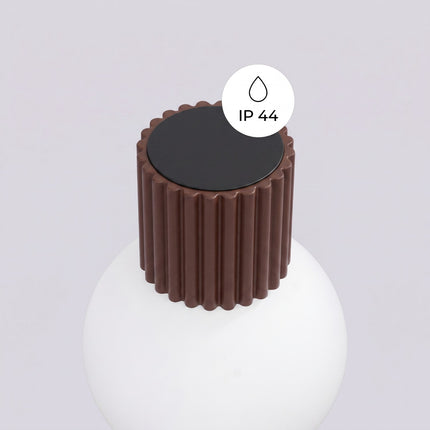 Applique murale Halo brun chocolat IP44, détail de la fixation