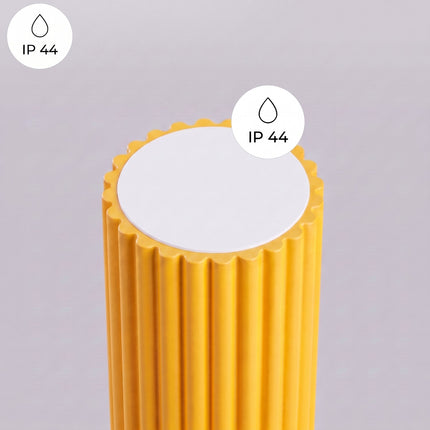 Applique murale Halo jaune ambré IP44, détail de la fixation
