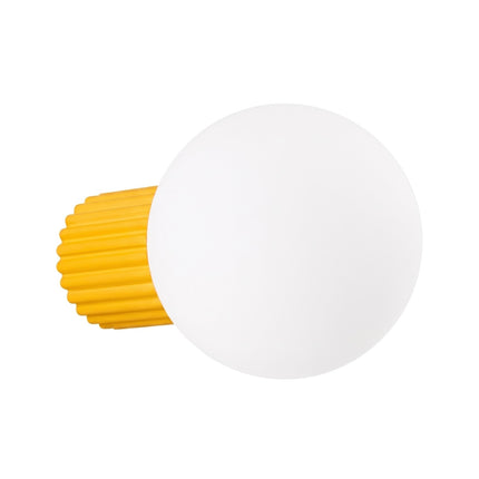 Applique murale Halo jaune ambré IP44, packshot sur fond blanc