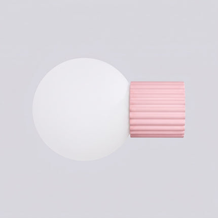 Applique murale Halo rose poudré IP44, packshot de trois quarts