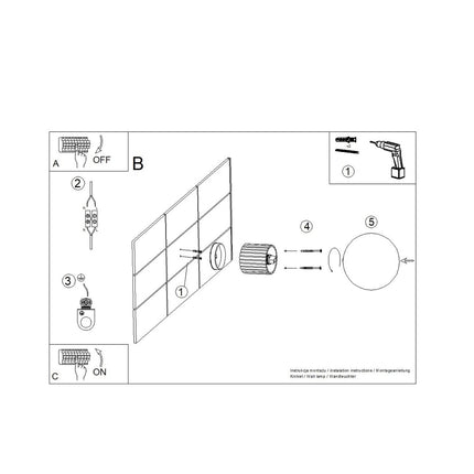 Notice de montage du modèle applique murale halo rouge vif ip44