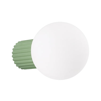 Applique murale Halo vert sauge IP44, packshot sur fond blanc