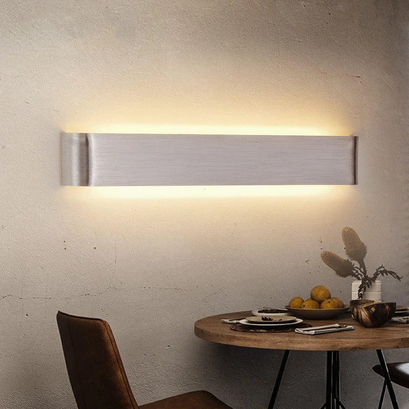 Dimensions Lámpara de pared LED de aluminio cepillado
