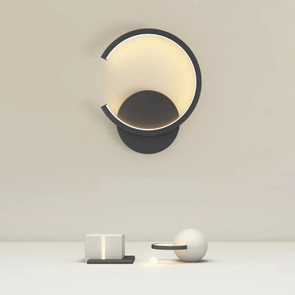 Applique murale arc circulaire coloris noir