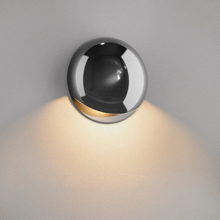 Applique murale LED carapace minimaliste en aluminium noir